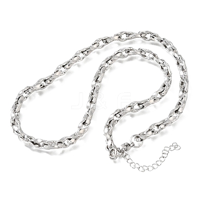 5.5MM 304 Stainless Steel Twisted Oval Link Chain Necklaces for Man and Women SA-CBAB767-18C-P-1