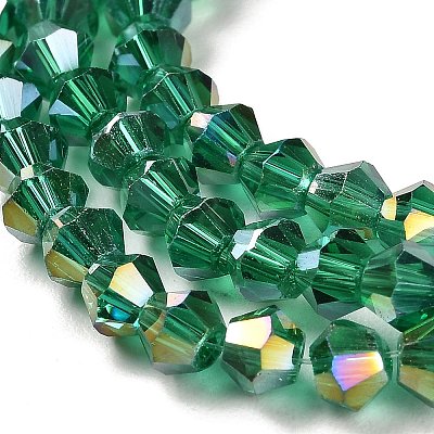 Transparent Electroplate Glass Beads Strands GLAA-F029-2mm-A10-1