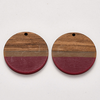 Resin & Walnut Wood Pendants RESI-S384-009A-A-1