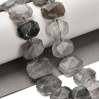 Natural Cloudy Quartz Beads Strands G-H078-B17-01-1