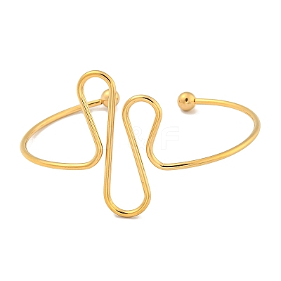 Ion Plating(IP) 304 Stainless Steel Cuff Bangles BJEW-P331-21G-1