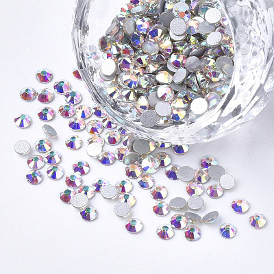 Glass Rhinestone Flat Back Cabochons RGLA-S002-10SS-15-1