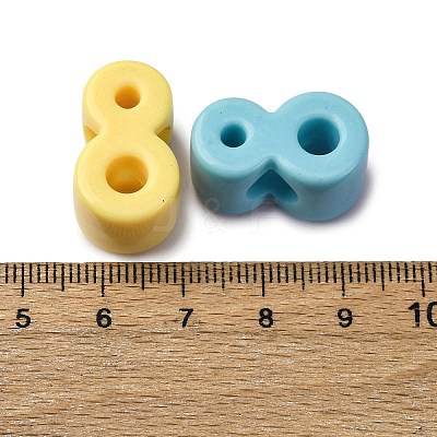 Opaque Acrylic European Beads OACR-S072-04G-1