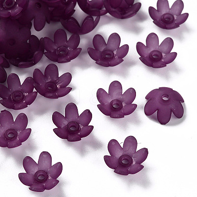 Frosted Acrylic Bead Caps MACR-S371-07A-743-1