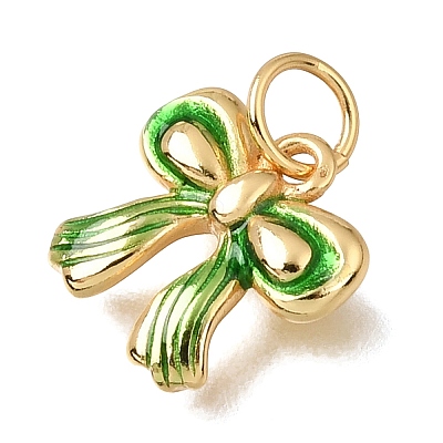 Brass Enamel Pendants KK-G605-11G-02-1