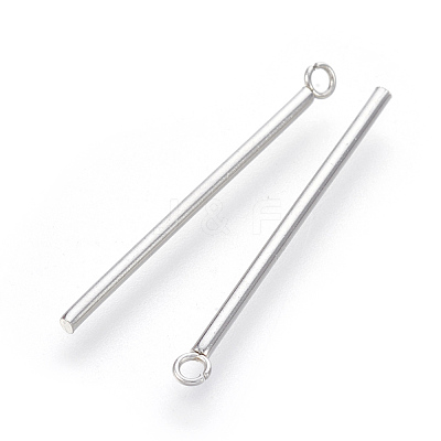 Tarnish Resistant 202 Stainless Steel Pendants STAS-F186-03P-1.5x30mm-1