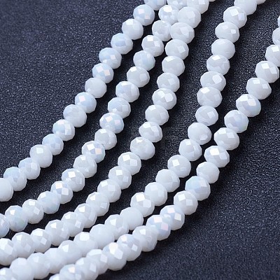 Electroplate Glass Beads Strands EGLA-A034-P10mm-B18-1