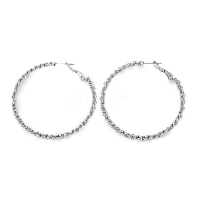 304 Stainless Steel Hoop Earrings EJEW-S250-02B-P-1
