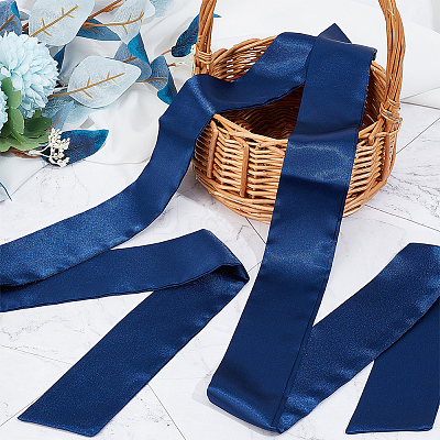 2Pcs 2 Colors Satin Cloth Ribbon Wrap Around Chain Belts AJEW-CP0009-47-1