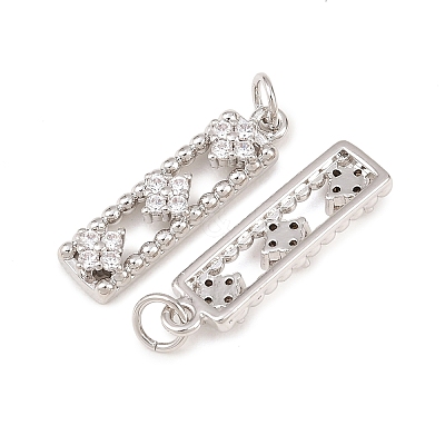 Brass Micro Pave Cubic Zirconia Pendants KK-Z146-30P-1