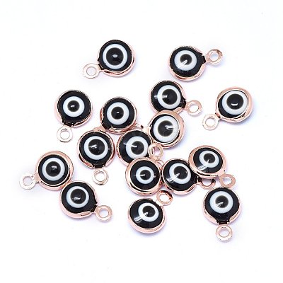 Handmade Evil Eye Lampwork Charms KK-F764-13RG-01-1