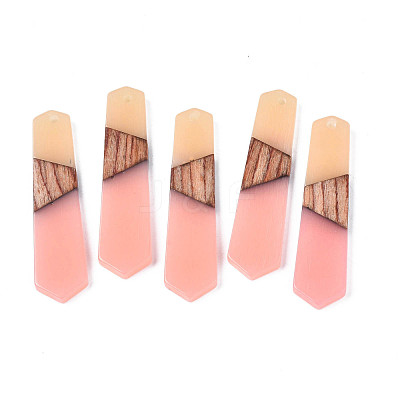 Resin & Walnut Wood Pendants RESI-N025-020-1