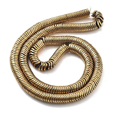 Electroplated Synthetic Non-magnetic Hematite Beads Strands G-B132-A01-01B-1