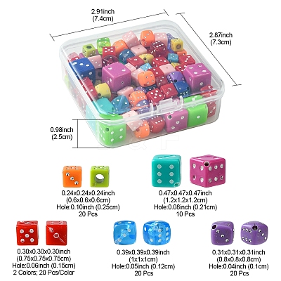 Acrylic Beads Sets OACR-FS0001-76-1