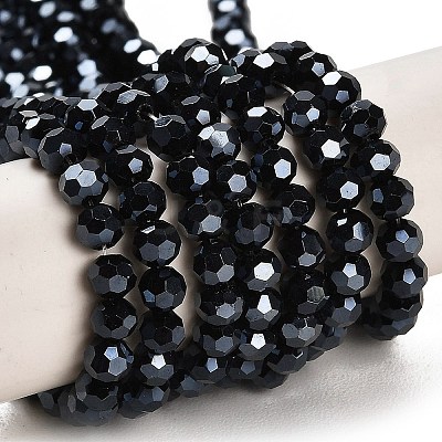 Electroplate Glass Bead Strands X-EGLA-R015-4mm-15-1