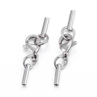 Tarnish Resistant 304 Stainless Steel Lobster Claw Clasps STAS-P146-A09-1.2mm-1