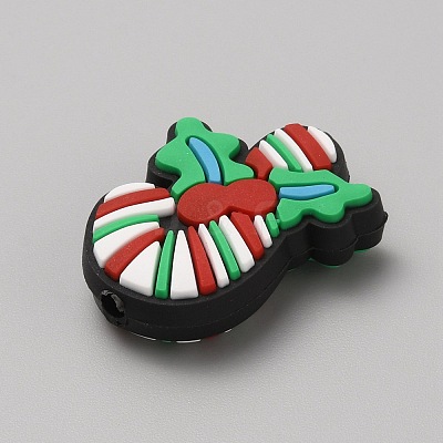 Christmas Themed PVC Plastic Beads SIL-SZC0005-17K-1