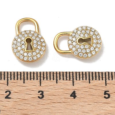 304 Stainless Steel Micro Pave Clear Cubic Zirconia Pendants STAS-K295-48C-G-1