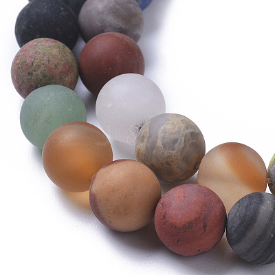 Natural Mixed Gemstone Beads Strands G-F668-09-10mm-1