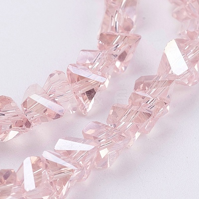 Electroplate Glass Beads Strands X-EGLA-J146-6mm-AB02-1