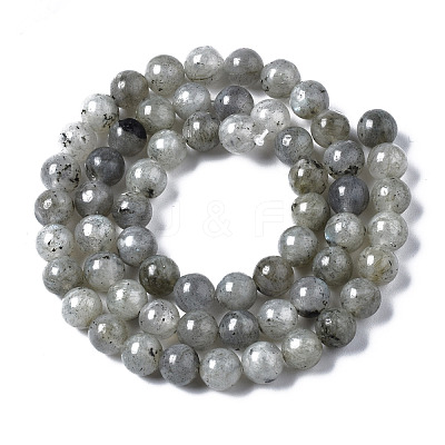 Natural Labradorite Round Beads Strands G-S158-6mm-1