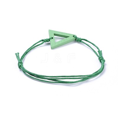 Adjustable Waxed Cotton Cord Bracelets BJEW-JB04292-02-1
