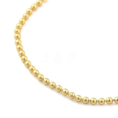 Adjustable Slider Brass Ball Chain Necklaces for Men Women NJEW-G160-13G-1