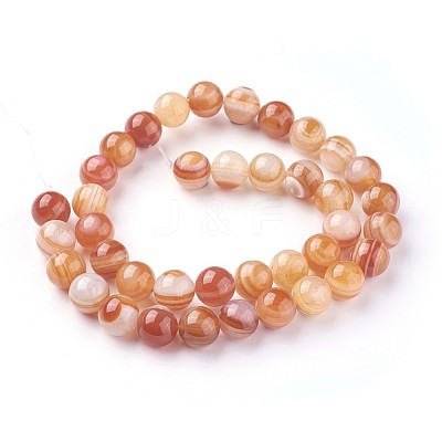 Natural Red Agate Beads Strands G-F619-38-10mm-1
