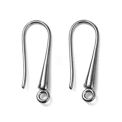 Eco-Friendly Brass Earring Hooks Findings KK-M157-03B-RS-1