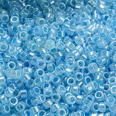 Electroplate Transparent Glass Seed Beads SEED-S042-16A-02-1