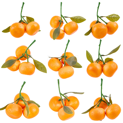 6Pcs Foam Simulated Orange Model AJEW-SP0003-61-1