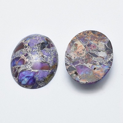 Silver Line Regalite/Imperial Jasper/Sea Sediment Jasper Cabochons X-G-E464-42I-1