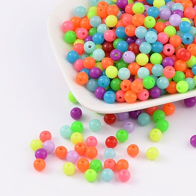 Fluorescent Acrylic Beads MACR-R517-6mm-M-1