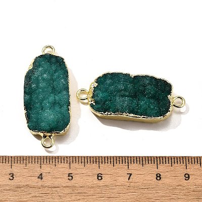 Natural Dyed Quartz Crystal Links Connector Charms G-K189-02LG-03-1