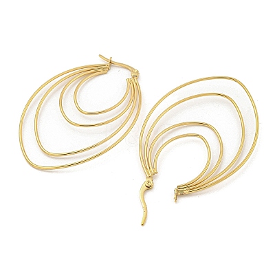 304 Stainless Steel Earrings for Women EJEW-E305-13G-1
