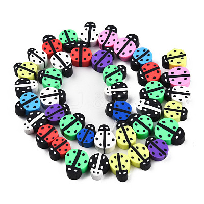 Handmade Polymer Clay Beads Strand CLAY-T020-36-1