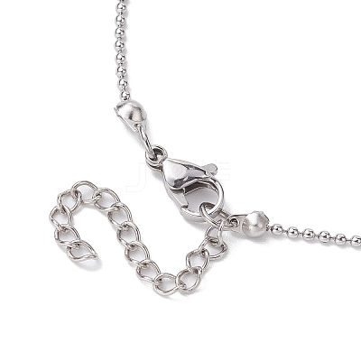 Glass Teardrop Charms Necklaces NJEW-TA00149-1