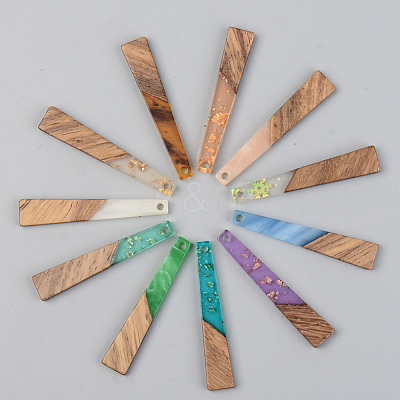 Resin & Walnut Wood Pendants RESI-S389-043A-1