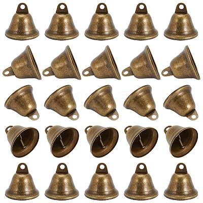 50Pcs Iron Bell Pendants IFIN-UN0001-21-1