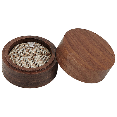 Round Wood Rings Storage Boxes AJEW-WH0166-16B-1