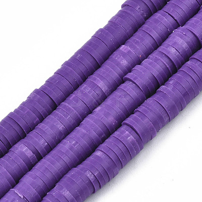 Handmade Polymer Clay Beads Strands CLAY-R089-6mm-052-1