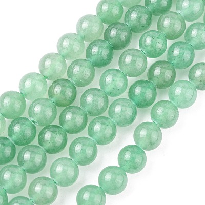 Natural Green Aventurine Beads Strands G-G099-8mm-17-1