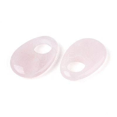 Natural Rose Quartz Large Hole Pendants G-N348-06B-02-1