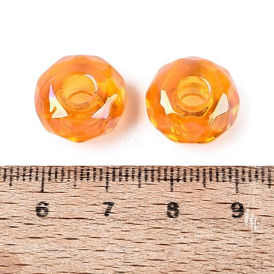 Transparent Acrylic European Beads OACR-E033-25J-1