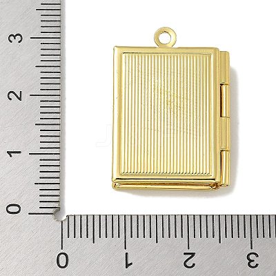 Brass Locket Pendants KK-Q019-11G-1