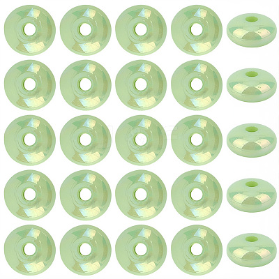 500Pcs UV Plating Opaque Acrylic Beads MACR-PA0001-47B-1