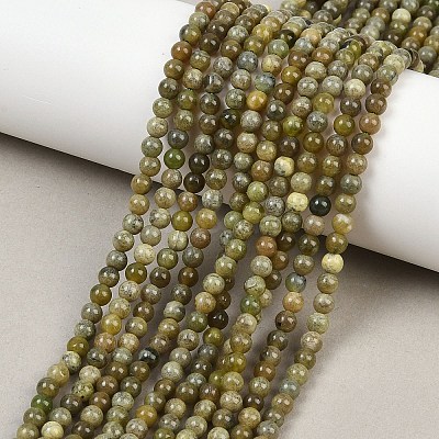 Natural Canada Jade Beads Strands G-B171-B01-4mm-1