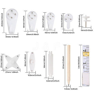 Plastic with Iron Non-trace Hook Hanger DIY-GL0003-67-1