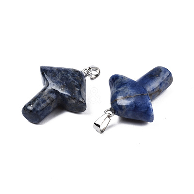 Natural Sodalite Pendants G-R480-02I-1
