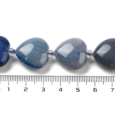 Dyed & Heated Natural Blue Aventurine Beads Strands G-C150-A23-01-1